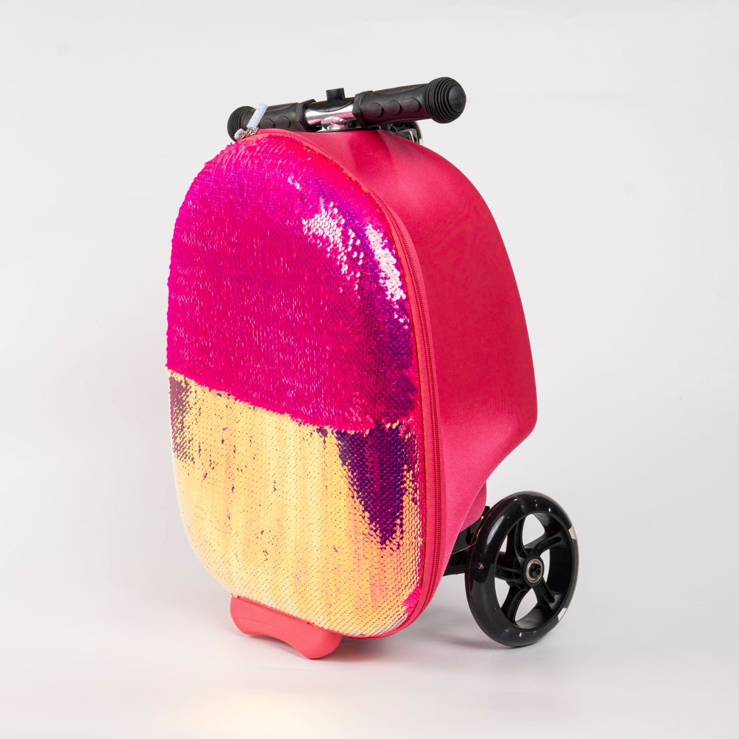 19 inch EVA scooter suitcase - Gold and Rose Red Sequin